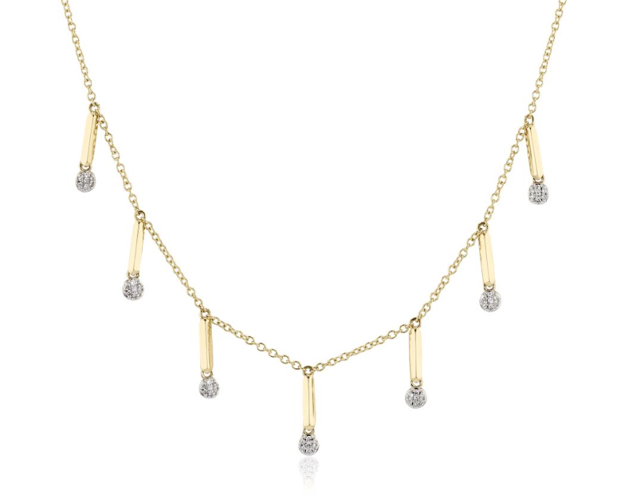 Phillips House Infinity Diamond Station 14kt Yellow Gold Necklace