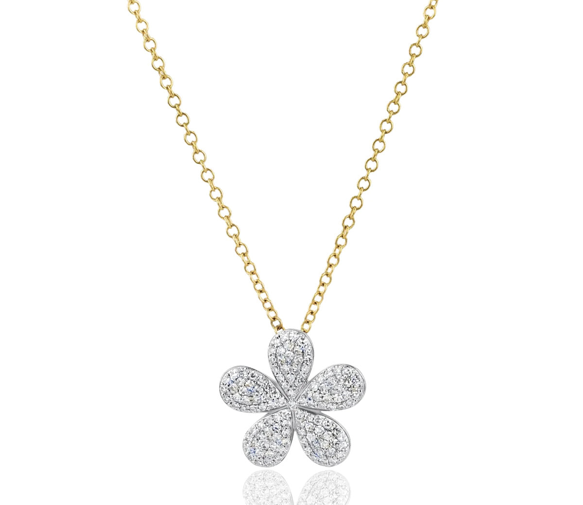 Phillips House "Affair" 14kt Yellow Gold Forget-Me-Not Large Necklace