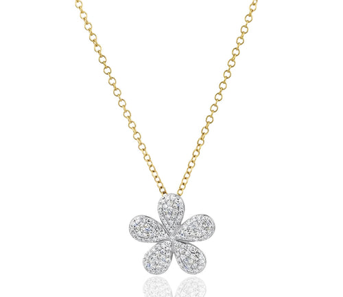 Phillips House "Affair" 14kt Yellow Gold Forget-Me-Not Large Necklace