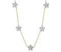 Phillips House "Affair" 14kt Yellow Gold Five Station Forget-Me-Not Petite Necklace
