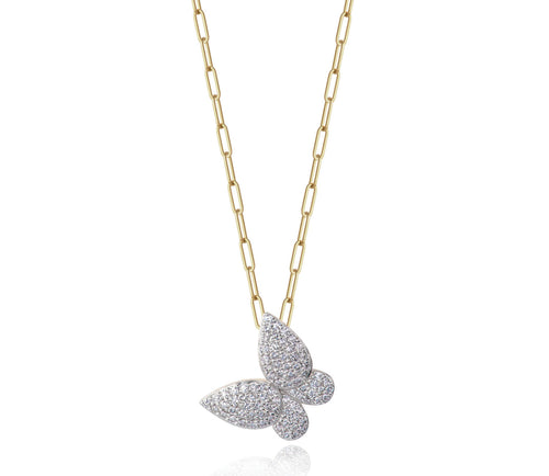 Phillips House "Affair" 14kt Yellow Gold Medium Butterfly Necklace