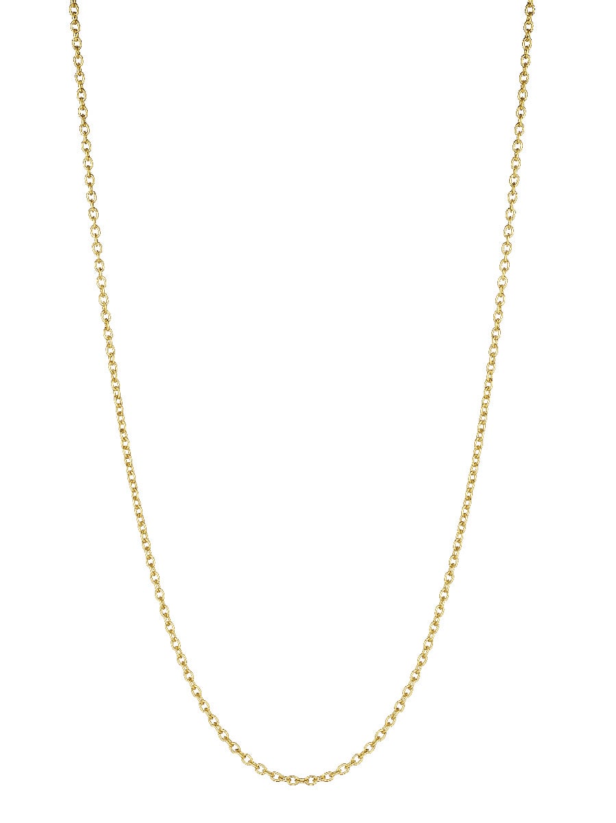 Penny Preville 18" Plain 18kt Green Gold Chain Necklace