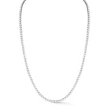 Beny Sofer Diamond Bezel Tennis Necklace in 14kt White Gold