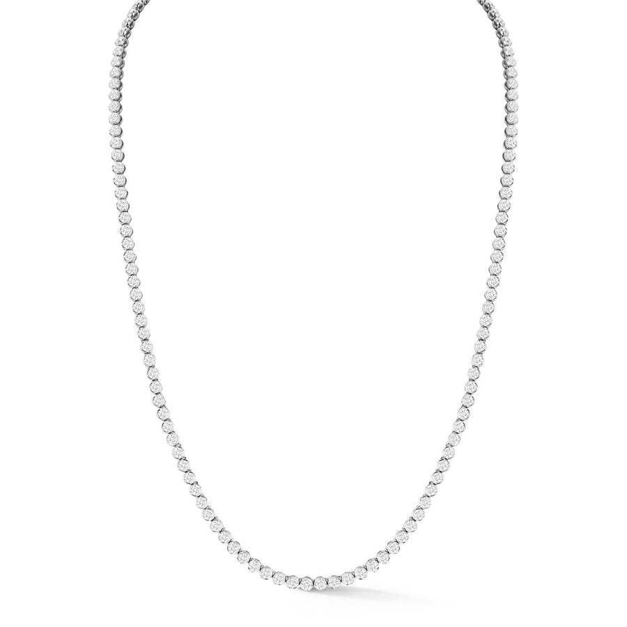 Beny Sofer Diamond Bezel Tennis Necklace in 14kt White Gold