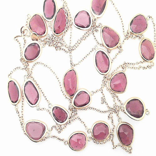 One-of-a-kind Garnet Station Necklace