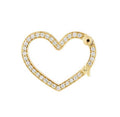 Eden Presley 14kt Yellow Gold Heart Diamond Motif Lock Enhancer