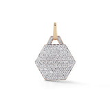 Walters Faith Dora 18kt Gold All Diamond Small Hexagon Charm