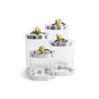 Pomegranate Silver & Gold Canister Large
