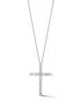 Beny Sofer 14kt white gold women's diamond cross necklace