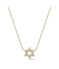 Beny Sofer 14kt Yellow Gold Diamond Star of David Pendant Necklace