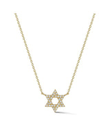 Beny Sofer 14kt Yellow Gold Diamond Star of David Pendant Necklace