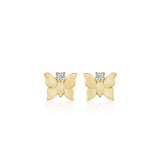 Penny Preville 18kt Yellow Gold Petite Penny Butterfly Stud Earrings