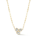 Beny Sofer Multi-Shape Diamond Paperclip 14kt Yellow Gold 18" Necklace