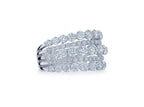 Lyric Five-Row Ring with Diamonds