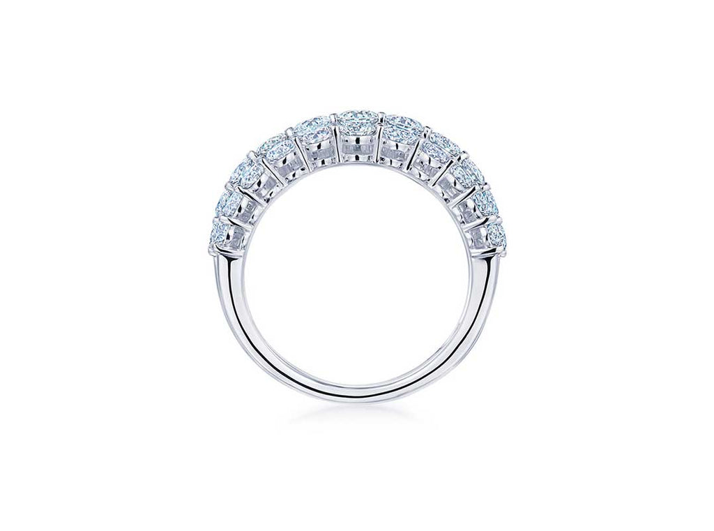 Lyric Five-Row Ring with Diamonds