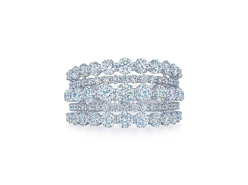 Kwiat Lyric Five-Row Ring with Diamonds