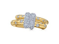 Cobblestone Small Buckle Ring with Diamonds