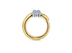 Cobblestone Small Buckle Ring with Diamonds