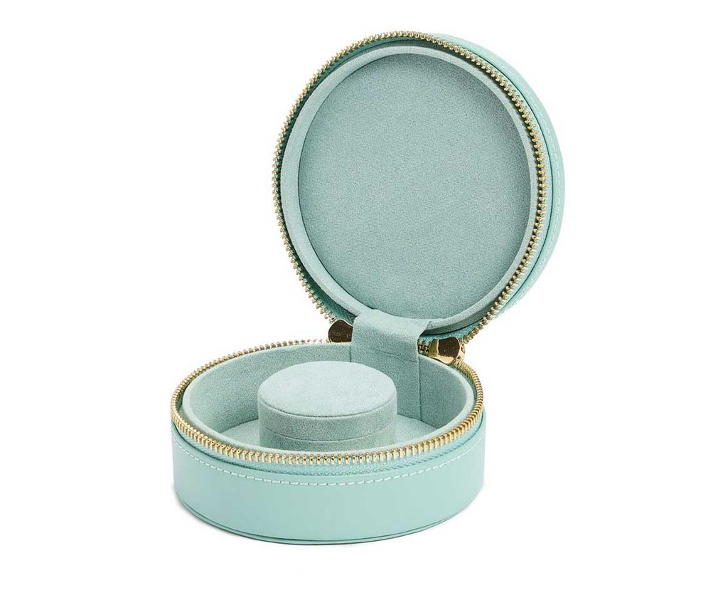 Wolf 1834 Sophia Jade Round Mini Jewelry Case