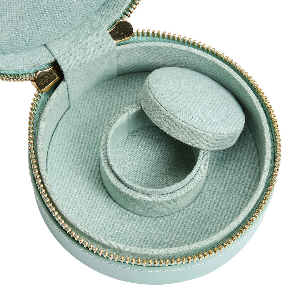 Sophia Jade Round Mini Jewelry Case