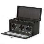 Classic Triple Watch Winder with Storage