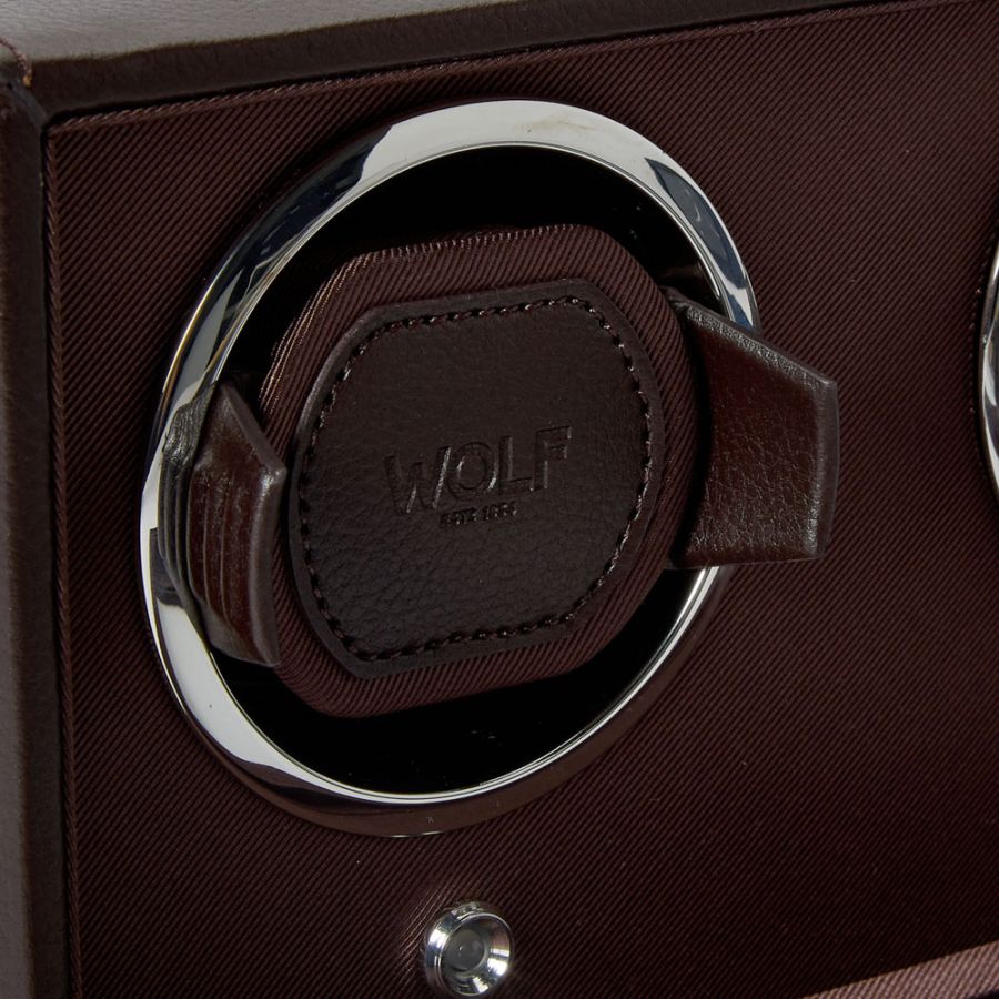Cub Brown Double Watch Winder With Cover