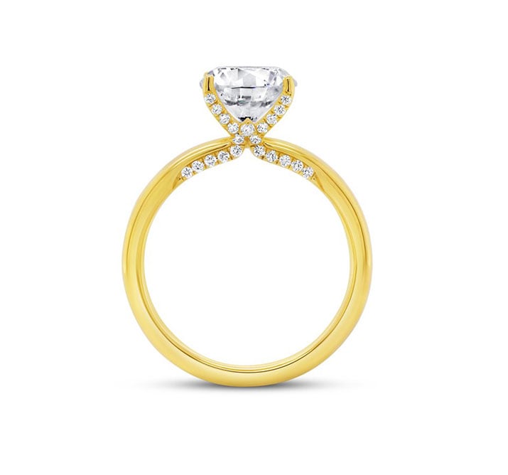 "Timeless" Diamond Engagement Ring in 18K Yellow Gold (6.5)