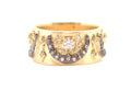 Armenta "Old World" Crescent Moon Stack Band Ring