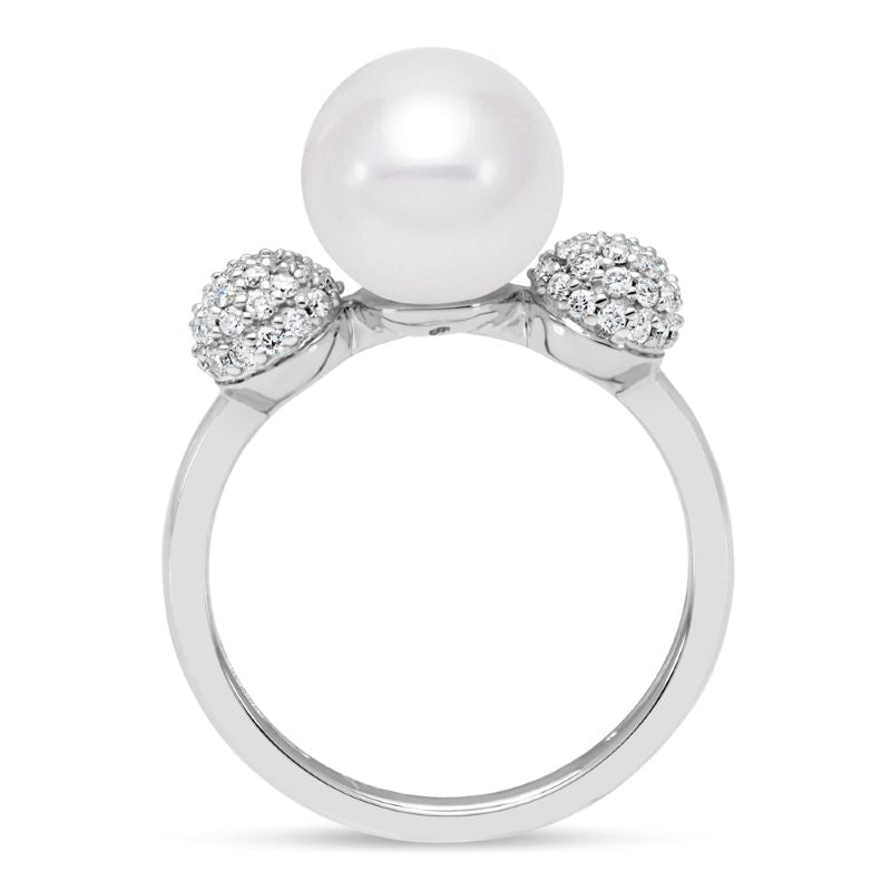 Mastoloni Pearl and Diamond Ring