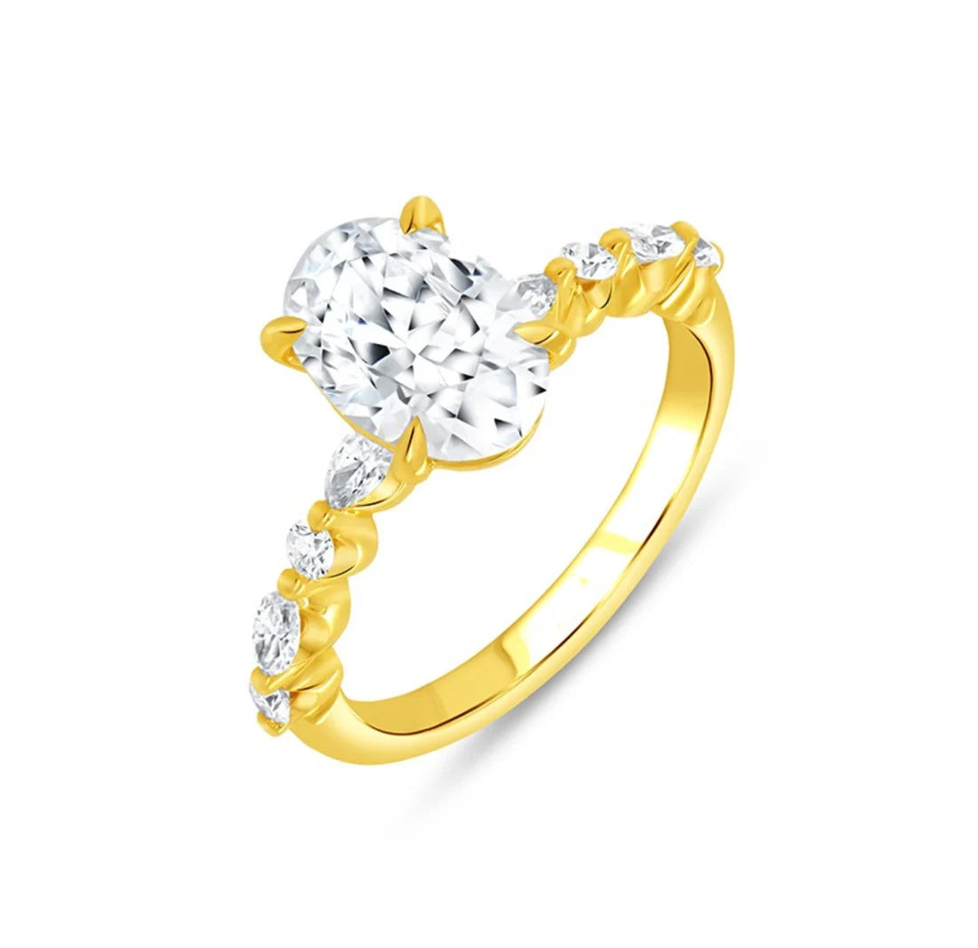 Louis Anthony Jewelers "Timeless" Straight Diamond Engagement Ring in 14kt Yellow Gold