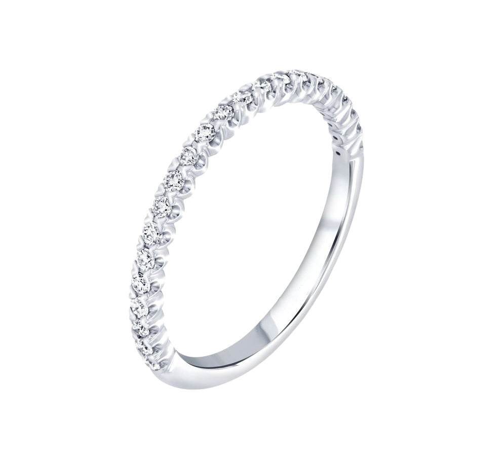 Louis Anthony "Timeless"  Straight Wedding Ring in 18K White Gold