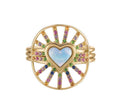 Eden Presley 14kt Yellow Gold Opal & Sapphire Nesting Ring