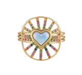 Eden Presley 14kt Yellow Gold Opal & Sapphire Nesting Ring