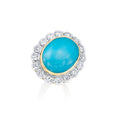 Louis Anthony Jewelers Turquoise and diamond ring in 18kt yellow gold