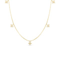 Roberto Coin "Diamonds by the Inch" 18kt Yellow  Gold Necklace with 5 Diamond Stations