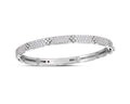 Roberto Coin "Love In Verona" 18kt White Gold Diamond Flower Bangle