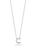 Roberto Coin "Tiny Treasures" Love Letter C in Diamonds Women's Necklace