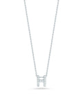 Roberto Coin "Tiny Treasures" Love Letter H in Diamonds Women's Necklace