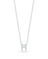 Roberto Coin "Tiny Treasures" Love Letter H in Diamonds Women's Necklace