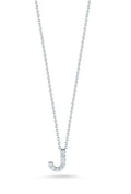 Roberto Coin "Tiny Treasures" Love Letter J in Diamonds