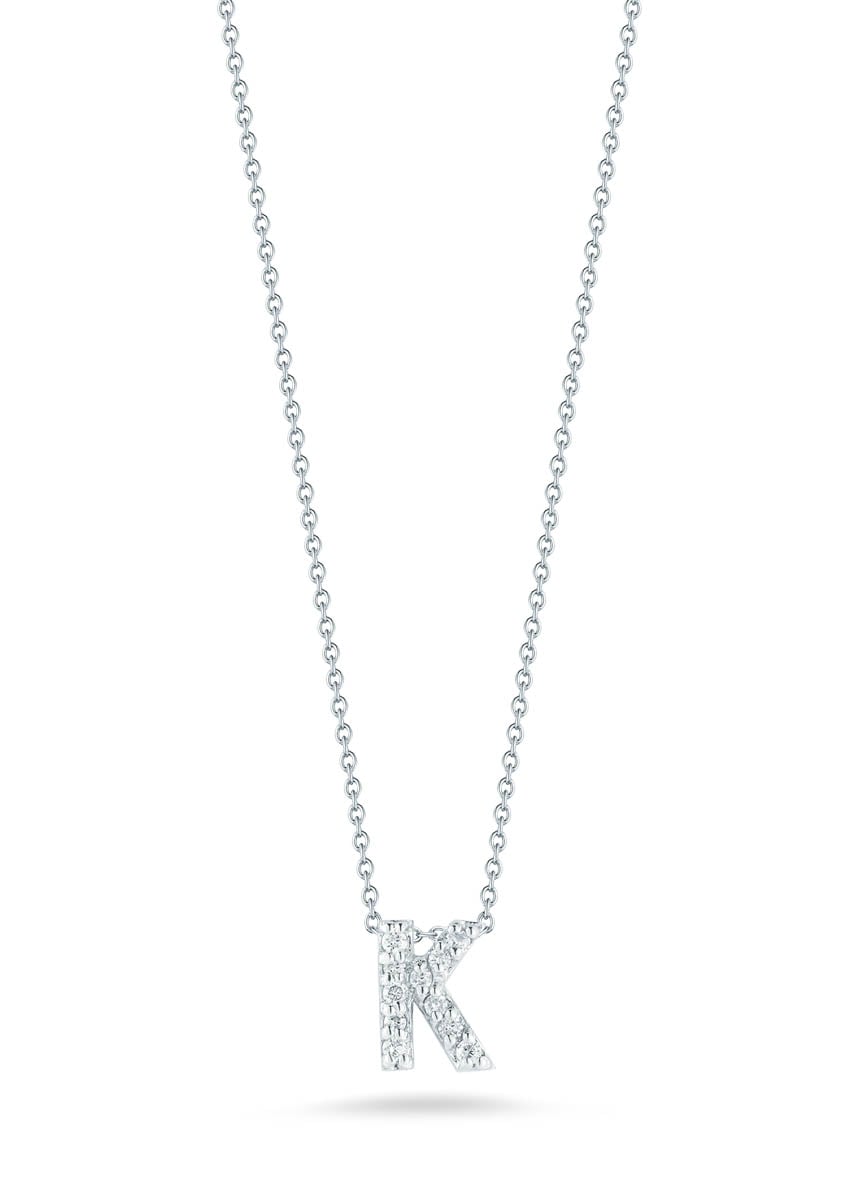 Roberto Coin "Tiny Treasures" Love Letter K in Diamonds
