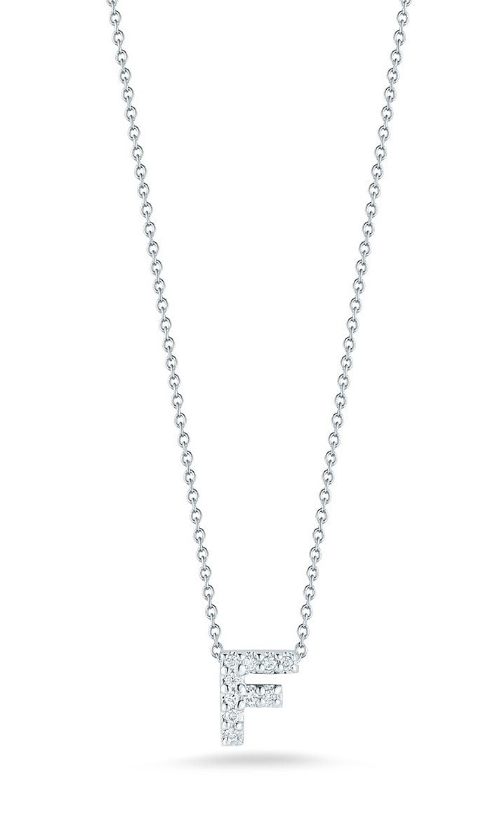 Roberto Coin "Tiny Treasures" Love Letter F in Diamonds