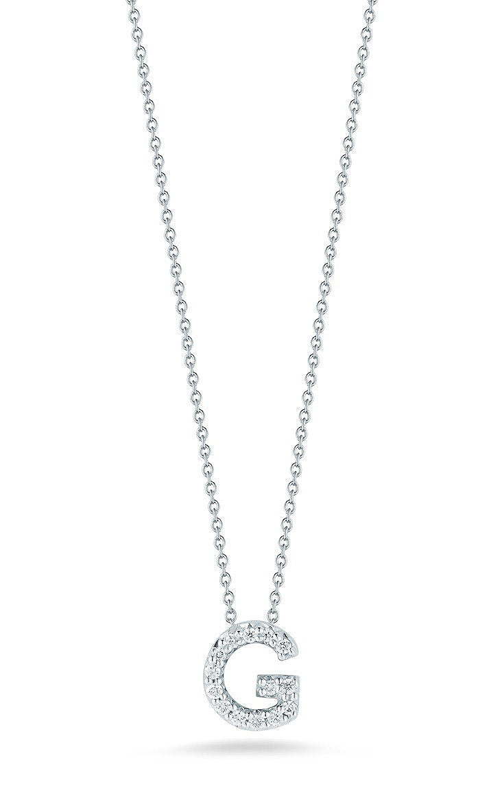 Roberto Coin "Tiny Treasures" Love Letter G in Diamonds