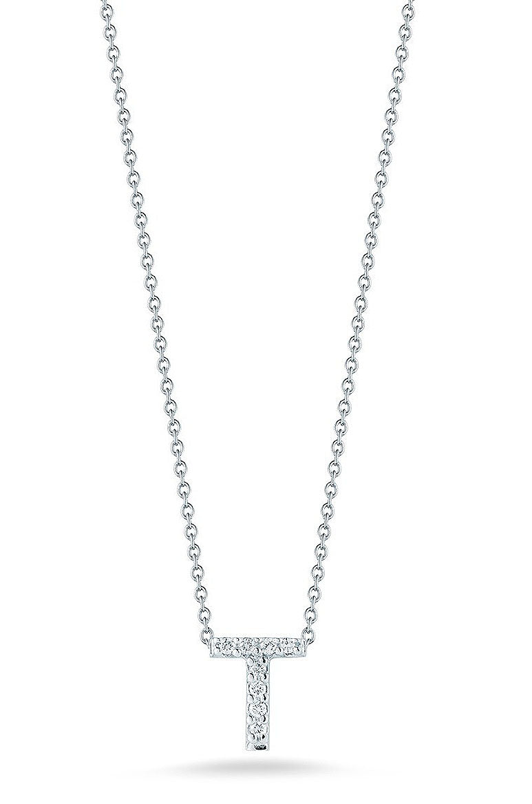 Roberto Coin "Tiny Treasures" Love Letter T in Diamonds