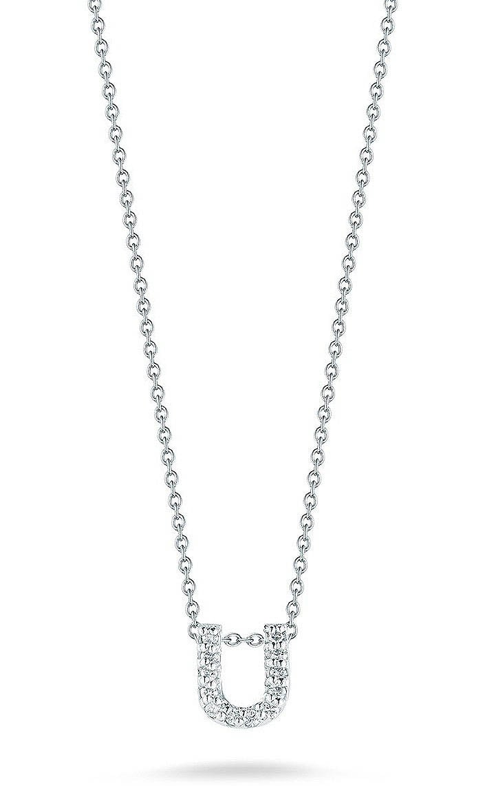 Roberto Coin "Tiny Treasures" Love Letter U in Diamonds