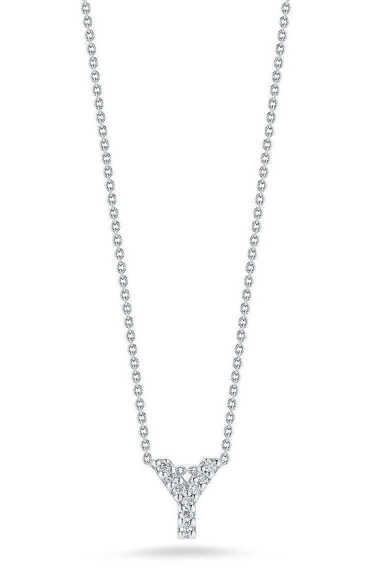Roberto Coin "Tiny Treasures" Love Letter Y in Diamonds
