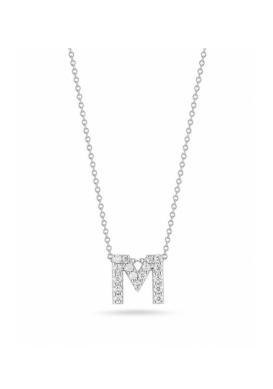 "Tiny Treasures" Love Letter M in Diamonds