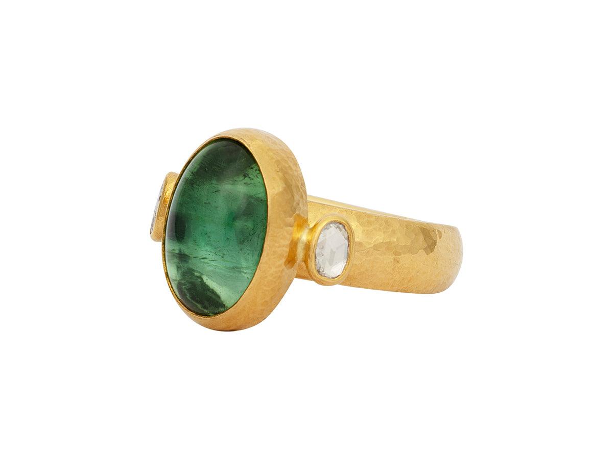 "Rune" Gold Tourmaline & Diamond Ring