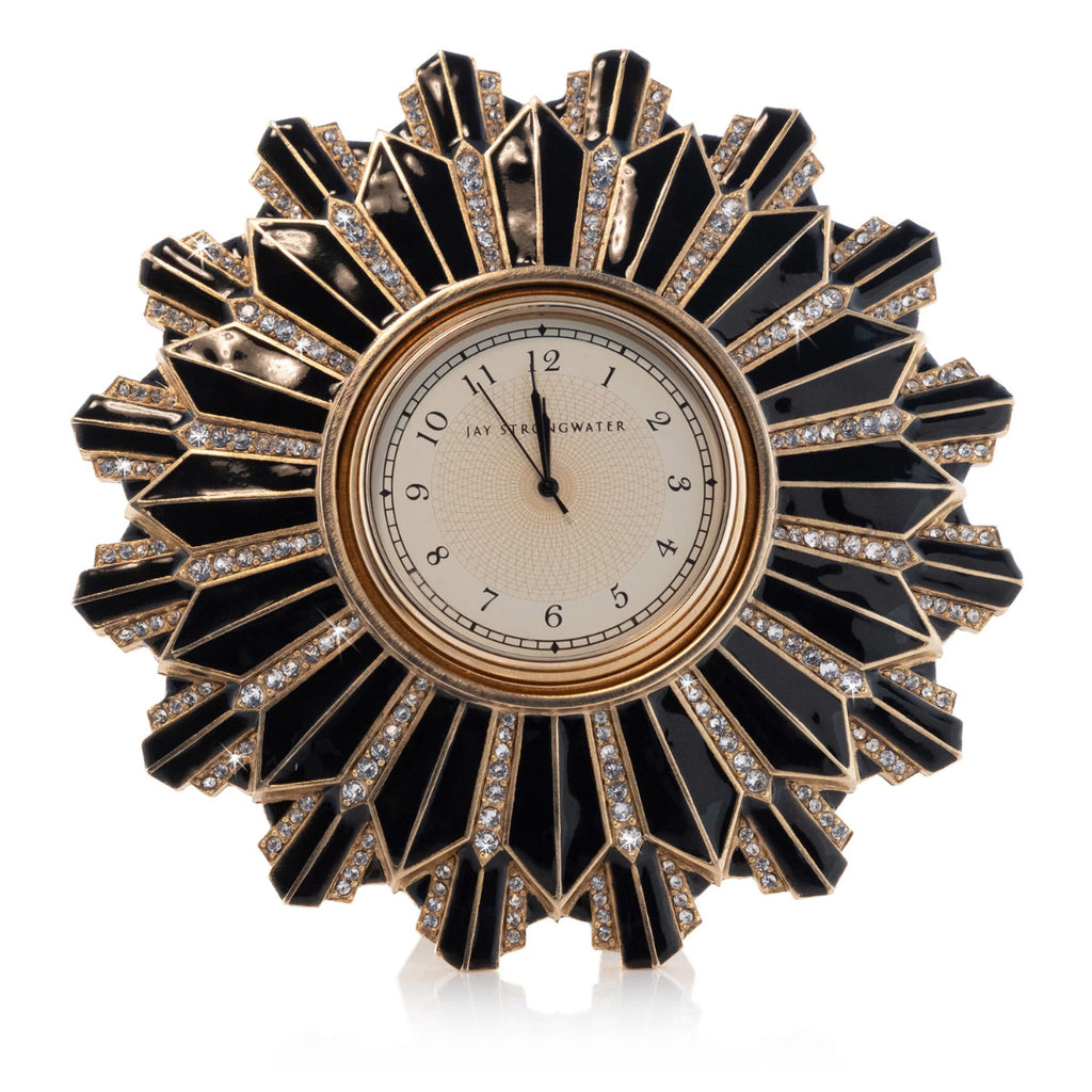 Jay Strongwater Clarence Art Deco Clock