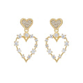 Eden Presley 14kt Yellow Gold Small Diamond Love Transformer Drop Earrings